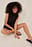 Stickad croppad topp med hög hals