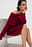 Gebreide mini-jurk met off-shoulder