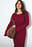 Strick-Maxikleid mit Rüschen und Rundhalsausschnitt