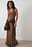 Knitted Scoop Neck Frill Maxi Dress