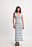 Vestido midi de punto a rayas