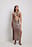 Glanzende maxi-rok met vetersluiting