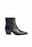 Leather Block Heel Ankle Boots