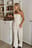 Linen Blend Mid Waist Pants