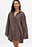Linen Blend Mini Shirt Dress