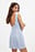 Linen Blend Open Back Mini Dress