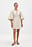 Linen Blend Shaped Mini Dress
