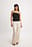 Linen Blend Straight Mid Waist Pants