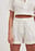 Shorts med lærredslook