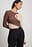 Long Sleeve Keyhole Colourblock Top