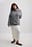 Lang strikket sweater med rullekrave