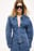 Denimtop med tukket talje