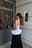 Peplum-top uden skuldre