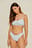 Culotte de bikini froncée en matière recyclée