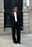 Oversize-Zweireiher-Blazer mit Fischgrätmuster