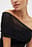 Body de malla drapeado