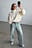 gerade geschnittene Reverse-Jeans mit mittlerer Taille