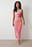 bedrucktes Mesh-Midikleid