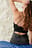 Satin top mit Schnürdetail
