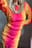 Strukturiertes Maxikleid mit Cut-out