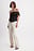 Linen Blend Straight High Waist Pants