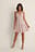 Robe mini à col en V et volants recyclée