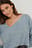 Asymmetric Neckline Knitted Sweater
