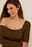 Asymmetric Shoulder Rib Top