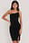 Robe courte asymétrique à fines bretelles