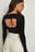 Back Detail Ribbed Knitted Sweater