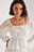 Recycelte Dobby-Bluse mit langen Ärmeln und smocked Rücken