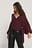 Balloon Sleeve Overlap Knitted Sweater