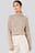 Cable Sleeve High Neck Sweater