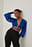 Chiffon Sleeve Satin Blouse