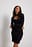 Choker-Rippkleid mit quadratischem Ausschnitt