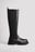 Chunky Schaft-Stiefel mit Lederprofil