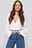 Cropped Anglaise Balloon Sleeve Top