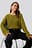 Cropped Boat Neck Knitted Sweater