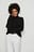 Cropped Knitted High Neck Sweater