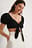 Cropped Tie Front Top
