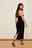 Crossed Back Jersey Slit Dress