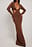Gestricktes Maxikleid mit Cut-outs