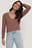 Deep Front V-neck Knitted Sweater