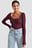 Deep Round Neck Ribbed Top