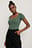 Deep Roundneck Short Sleeve Ribbed Top