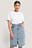 Denim Front Slit Skirt