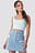 Distressed Denim Skirt