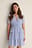 Recyceltes Smocked-Dobby-Kleid mit Rüschen