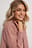 Dobby Smocked Frill Neck Blouse