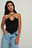 Top met gedrapeerde uitsnijding